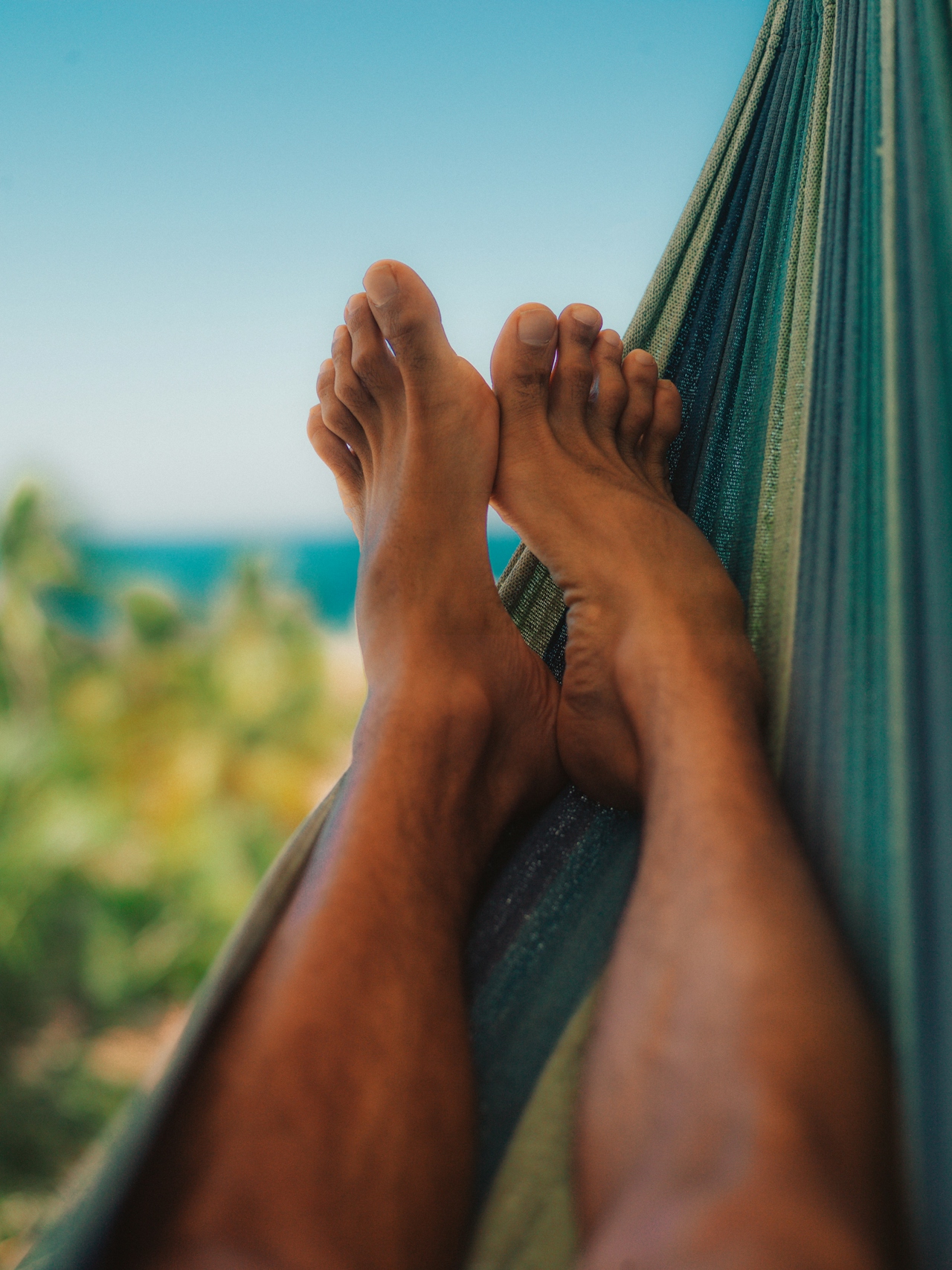 Relaxing in a hammock with ocean view